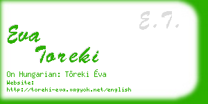 eva toreki business card