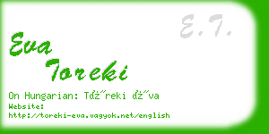 eva toreki business card